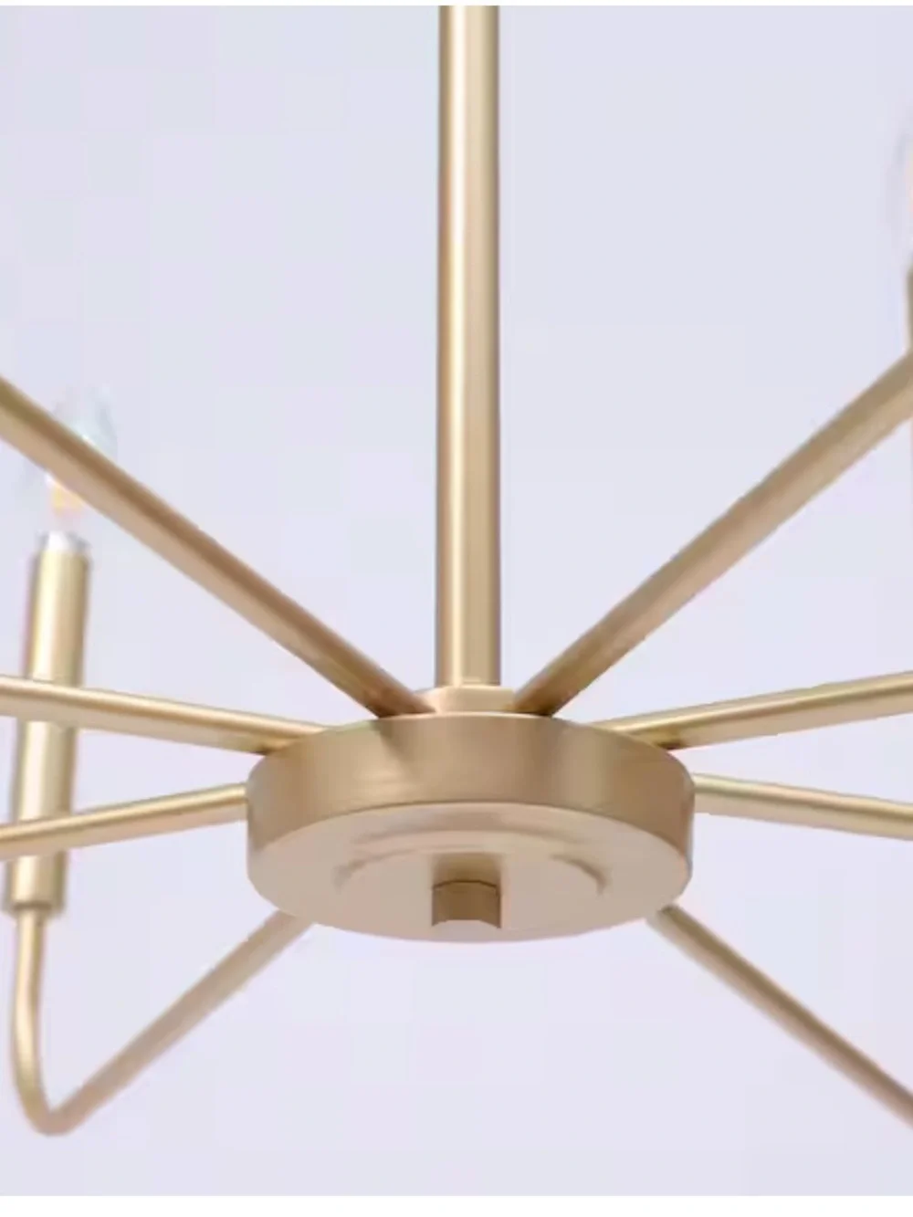 Modern 31.5 in. 8-Light Gold Candlestick Chandelier Living Room, Dining Room